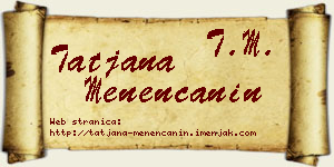 Tatjana Menenćanin vizit kartica